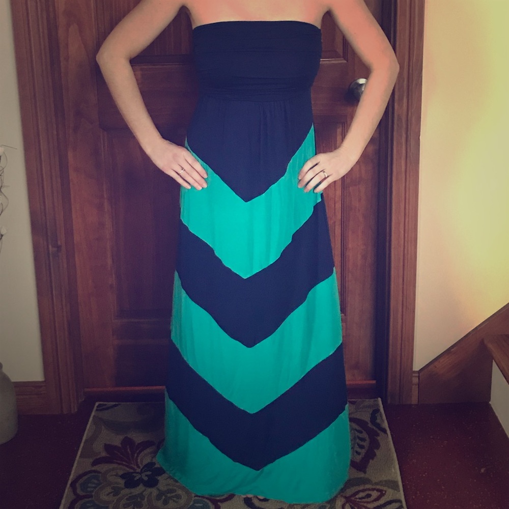 Chevron maxi dress